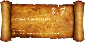 Kozma Fausztusz névjegykártya
